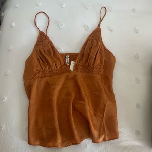 Free people copper silk top